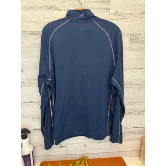 Cloudveil Shirt Men's Size XL Blue 1/4 Zip Mock Neck Long Sleeve Hiking Pullover - Picture 2 of 3